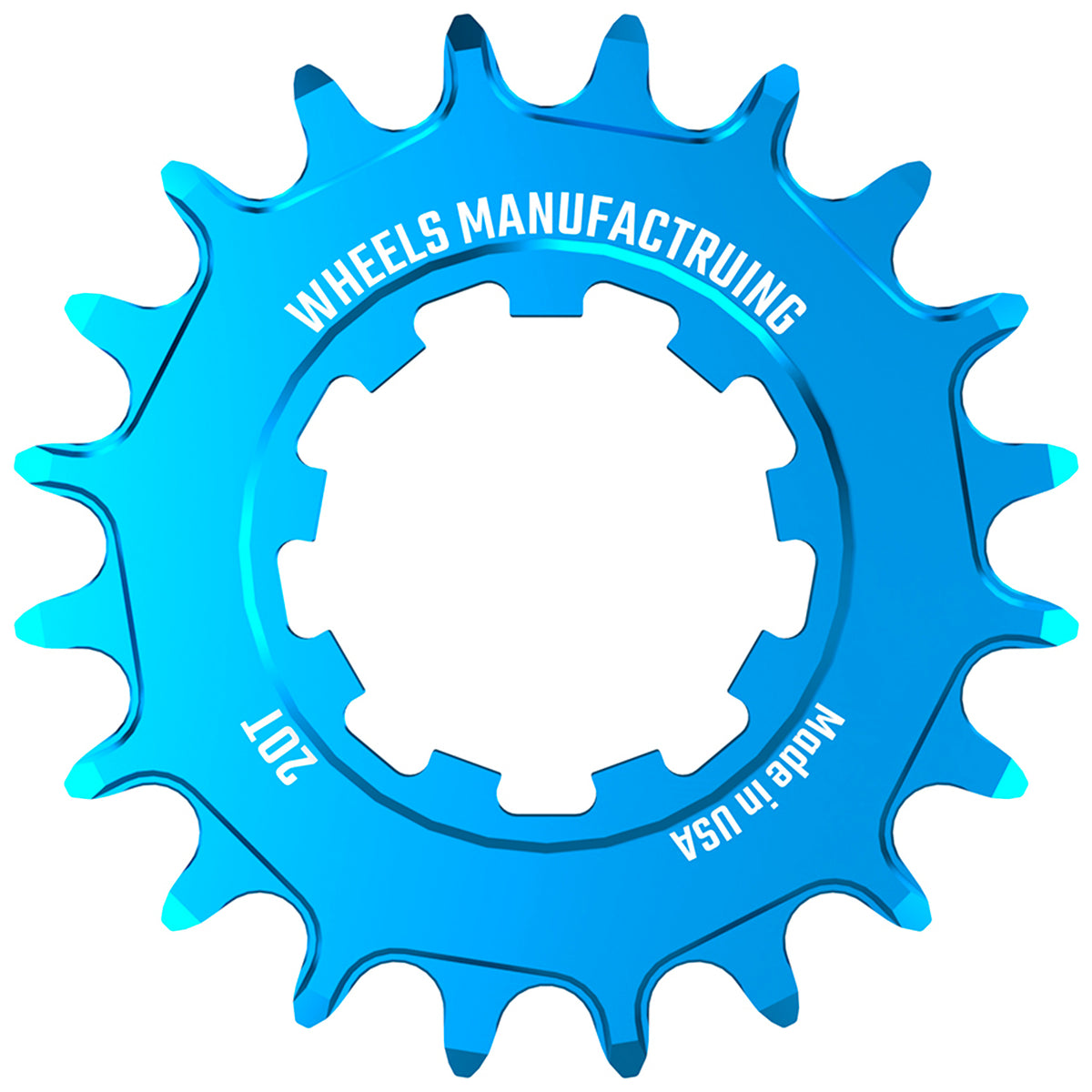 Wheels Manufacturing SOLO-XD Cog - 20t Teal Driver and Single Cog Wheels Manufacturing