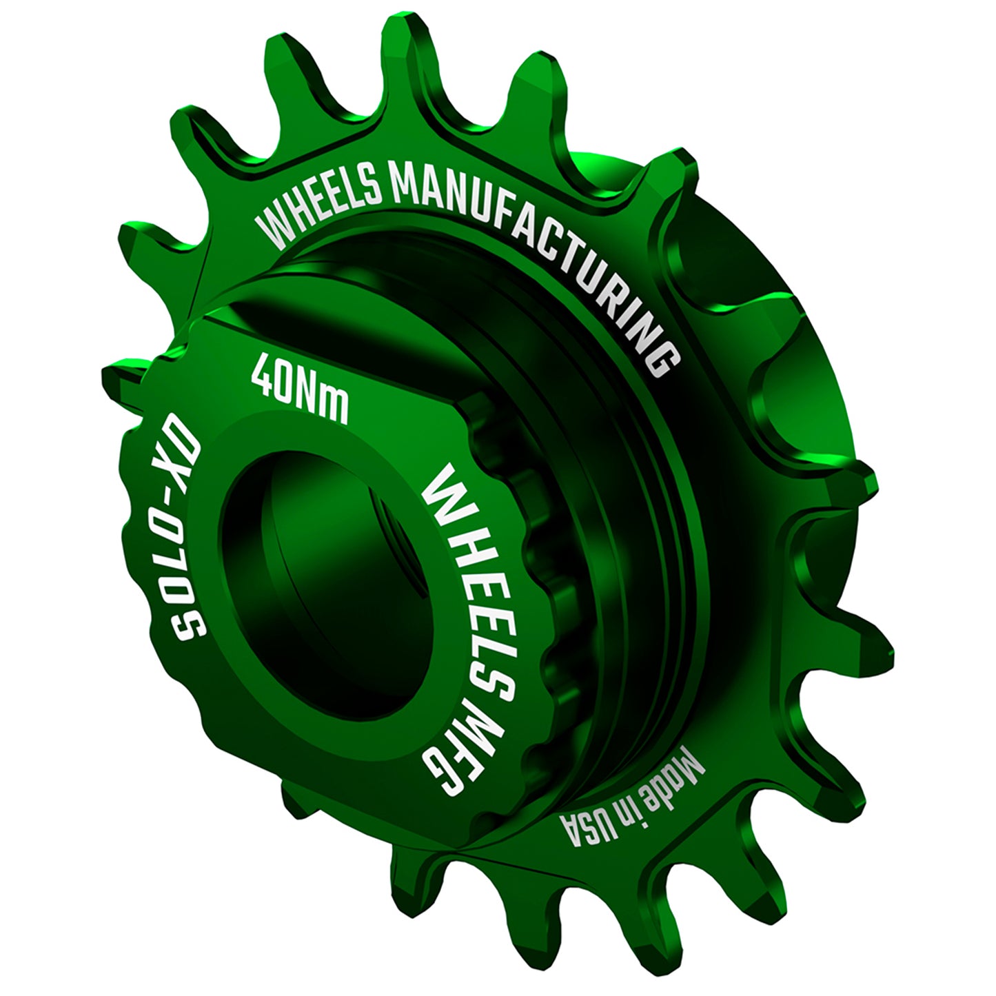 Wheels Manufacturing SOLO-XD XD/XDR Single Speed Conversion Kit - 18t For SRAM XD/XDR Freeubs Green Driver and Single Cog Wheels Manufacturing
