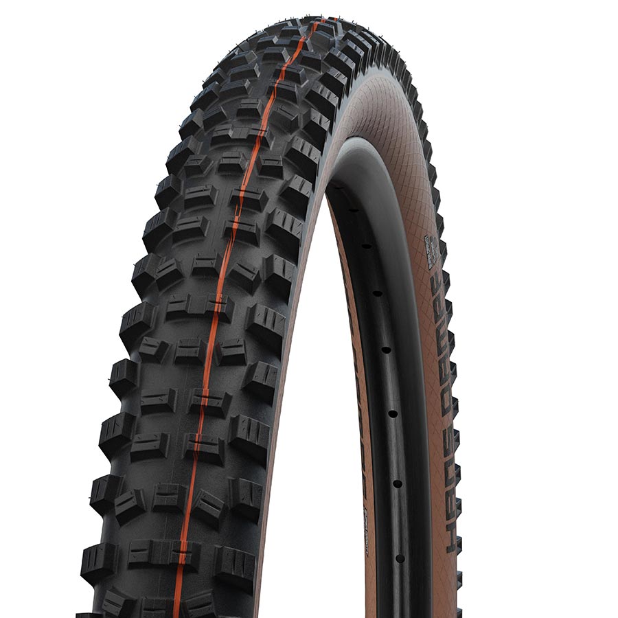 Schwalbe Hans Dampf Addix Mountain Tire 275x2.35 Folding Tubeless Ready Addix Soft Super Trail 67TPI Tanwall