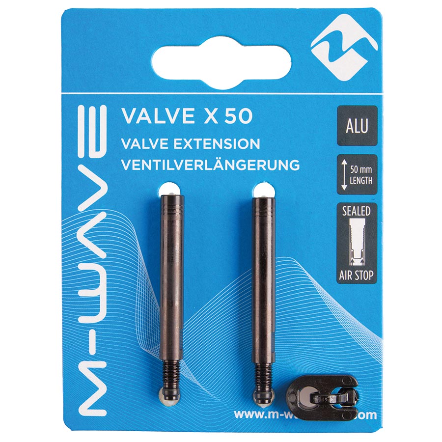 M-Wave 50 mm Valve Extender Black Pair