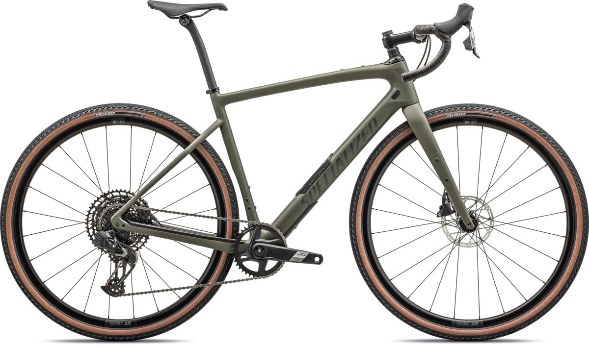 Diverge Comp Carbon - SRAM Apex eTAP AXS - Satin Oak Green / Smoke / 49