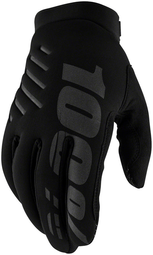 100% Brisker Youth Gloves - Black X-Large