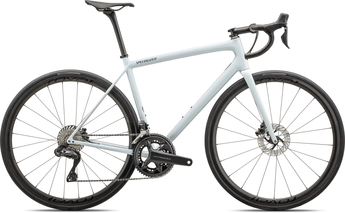 Aethos Pro - Shimano Ultegra Di2 - Gloss Morning Mist + Lapis Radial Fade + Fog Tint Edge Fade / Smoke / 49