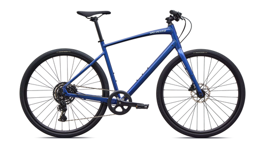 2026 Specialized Sirrus X 2.0 Km Bike Gloss Pacific Blue / Metallic White Silver M [b2bsync]