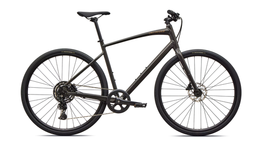 2026 Specialized Sirrus X 3.0 Km Bike Satin Metallic Obsidian / Burnt Gold Metallic Frost Reflective S [b2bsync]