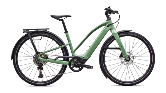 2026 Specialized Vado Sl 4.0 Step Through Eq 2 Bike Gloss Pistachio / Oak Green Metallic Frost Reflective M [b2bsync]
