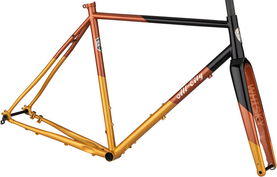 All-City Cosmic Stallion Frameset - 650b/700c Steel Black/Brick/Bronze 49cm