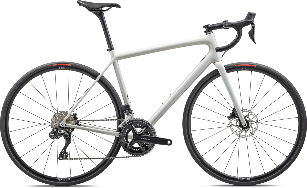 Aethos Comp - Shimano 105 Di2 - Gloss 100% Red Ghost Pearl over Dune White/Dune White / 49