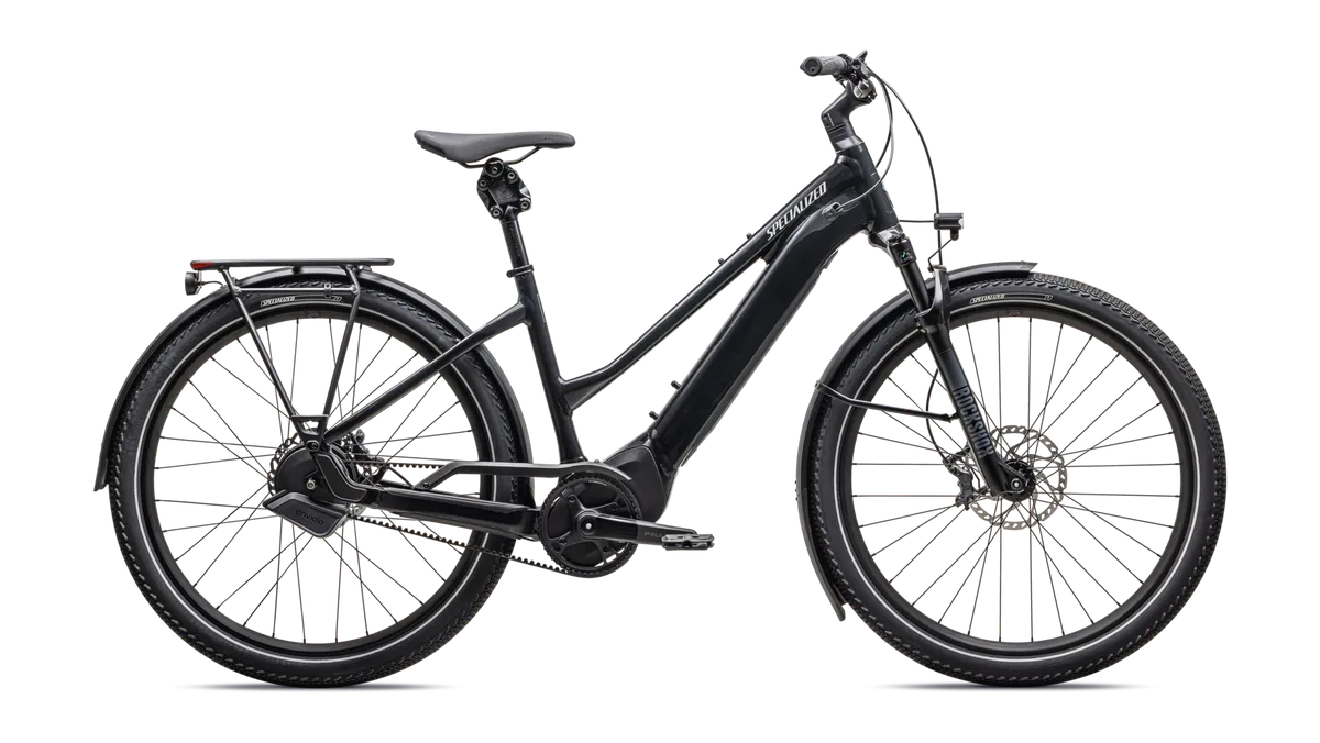 Turbo Vado 5.0 IGH Step-Through - Gloss Castblack / Satin Silver Reflective / S