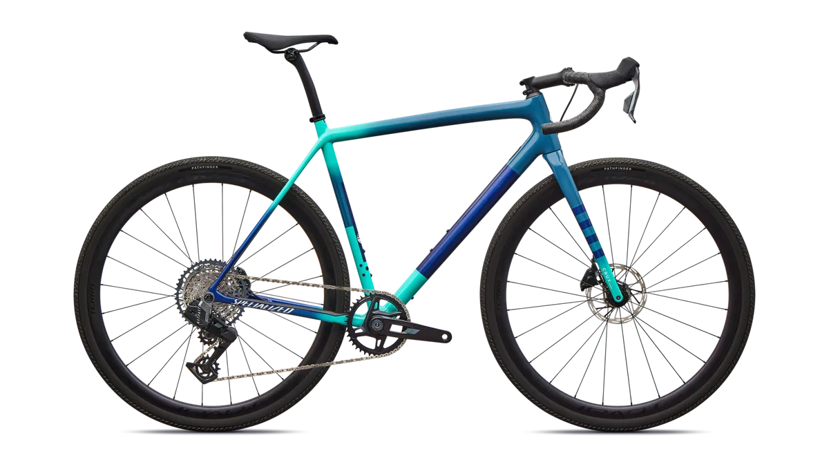 Crux Expert - SRAM Rival XPLR AXS - Grey Blue Lagoon / 49