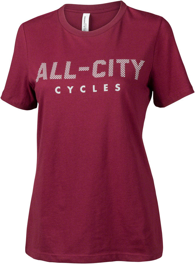 All-City Logowear Women's T-shirt - Maroon Gray Medium