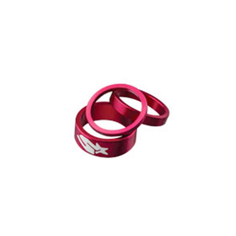 Spank Headset Spacer Kit 3/6/12mm Set - Red