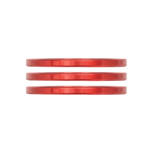 Industry Nine iRiX Headset Spacer 1-1/8 Height: 2.5mm Aluminum Red 3pcs