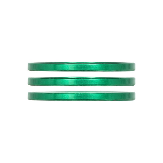 Industry Nine iRiX Headset Spacer 1-1/8 Height: 2.5mm Aluminum Green 3pcs