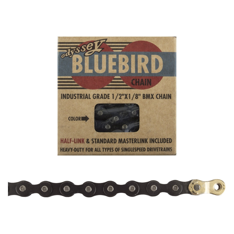Odyssey Bluebird Chain - Single Speed 1/2" x 1/8" 112 Links Black