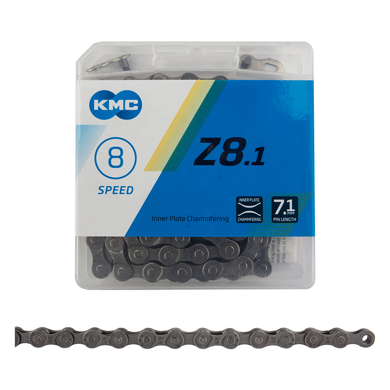 KMC Z8.1 Chain - 8-Speed 116 Links Gray