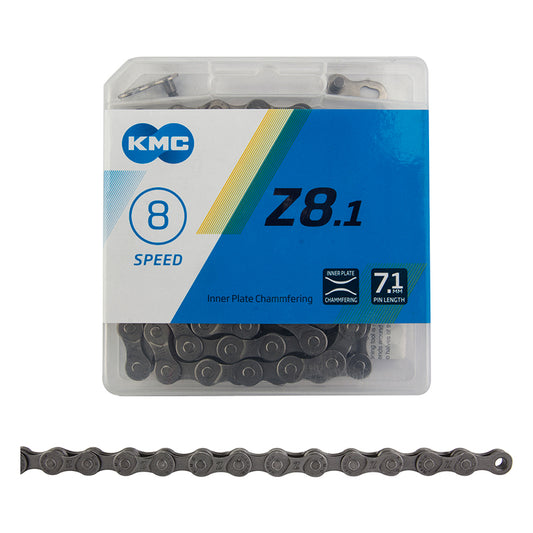 KMC Z8.1 Chain - 8-Speed 116 Links Gray
