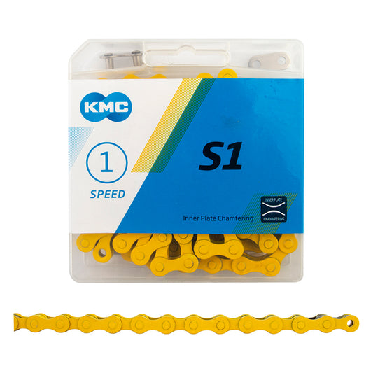 KMC S1 Chain Single Speed 1/8 Links: 112 Yellow