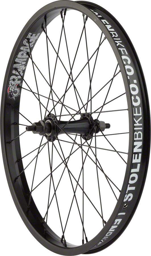 Stolen Rampage Front Wheel - 20" 3/8" x 100mm Rim Brake Black Clincher