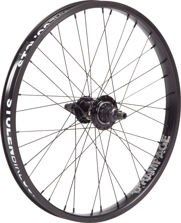 Stolen Rampage Rear Wheel - 20" 14 x 110mm Rim Brake Freecoaster BLK Clincher