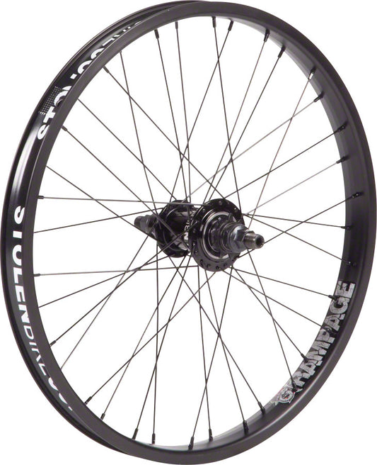 Stolen Rampage Rear Wheel - 20" 14 x 110mm Rim Brake Freecoaster BLK Clincher