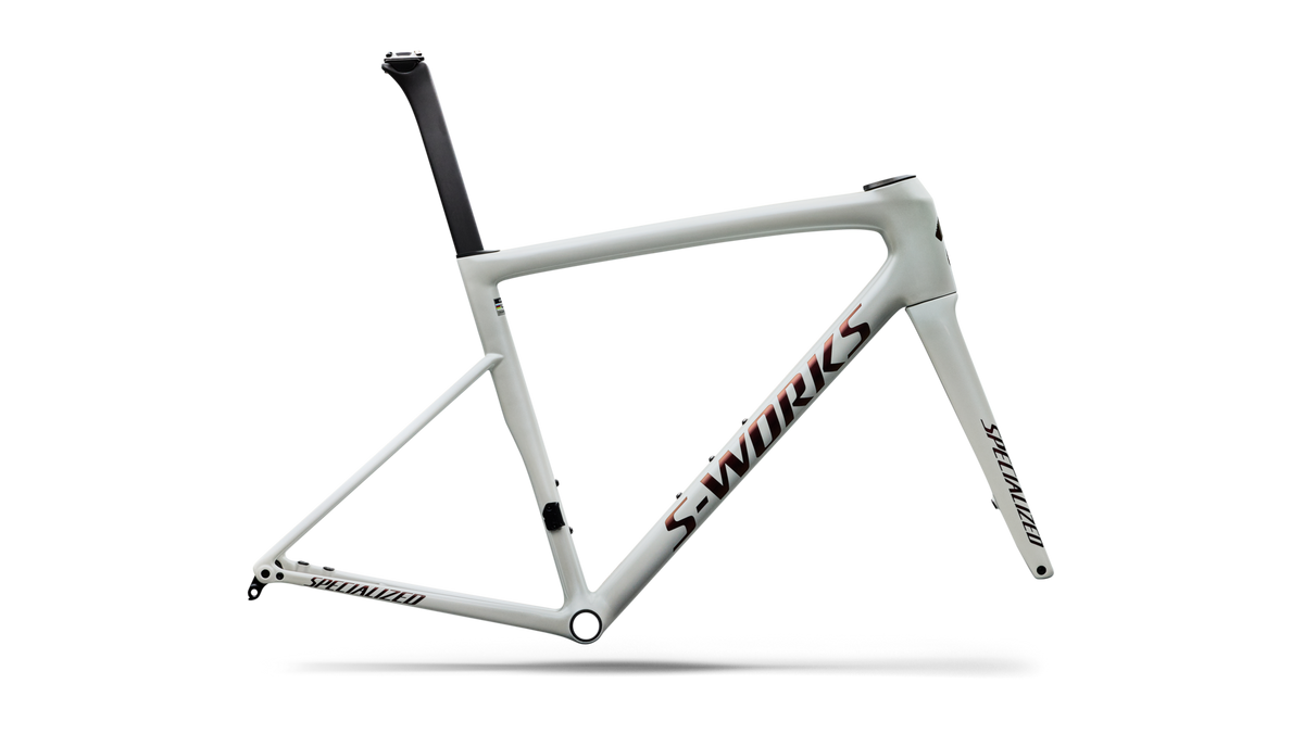 S-Works Tarmac SL8 Frameset - FACT 12R Carbon - Gloss Metallic White Silver / 44