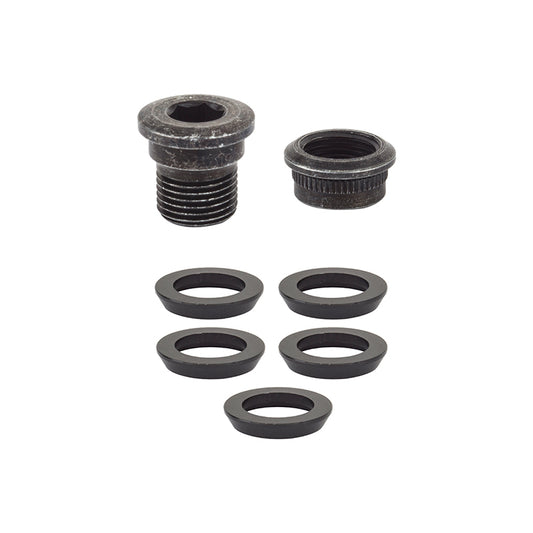 SRAM Force 1/ CX1 Chainring Spacer Bolt Set Five Spacers Hidden Nut/Bolt Fits Rival 1 Hidden Chainring Bolt Design