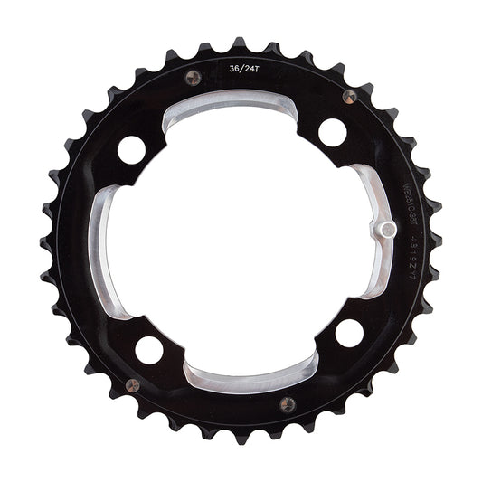Full Speed Ahead MTB Pro Double Chainring - 36t 104 BCD 4-Bolt Aluminum D10 BLK