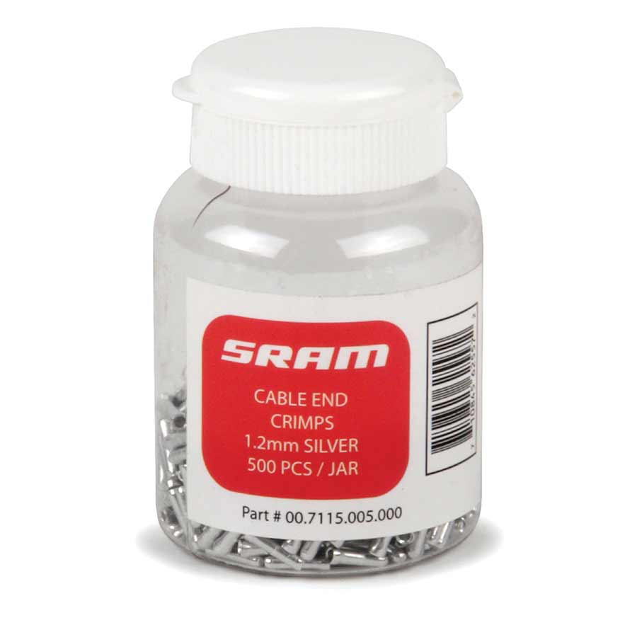 SRAM Cable End Crimps 1.8mm 500-Count Jar