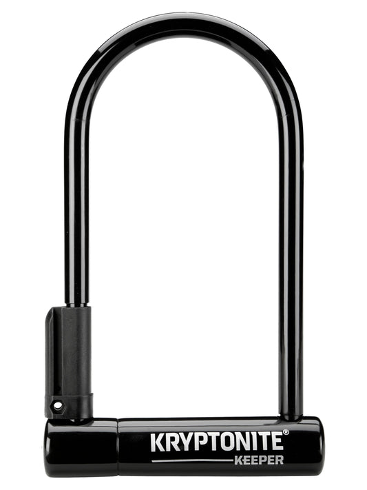 Kryptonite Keeper U-Lock - 4 x 8" Keyed Black Includes bracket