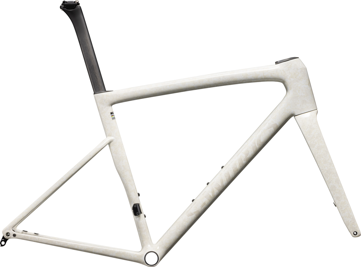 S-Works Tarmac SL8 Frameset - FACT 12R Carbon - GLOSS WHITE DUNE WHITE PEARL IMPASTO / 44