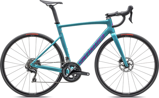 Allez Sprint Comp - Shimano 105 - Satin Lagoon Tint over Silver Dust/Purple Orchid / 49