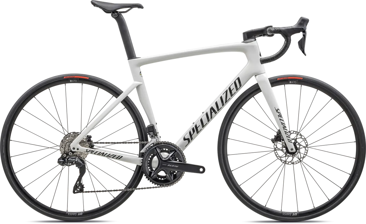 Tarmac SL7 Comp - Shimano 105 Di2 - Gloss Dune White/Metallic Obsidian / 44