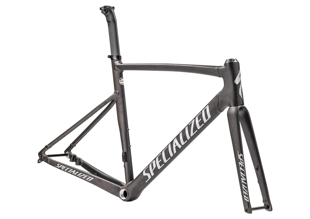 Allez Sprint Frameset - D'Aluisio Smartweld Alloy - Satin Metallic Dark Navy + Rusted Red Granite/Gloss Silver Dust / 49