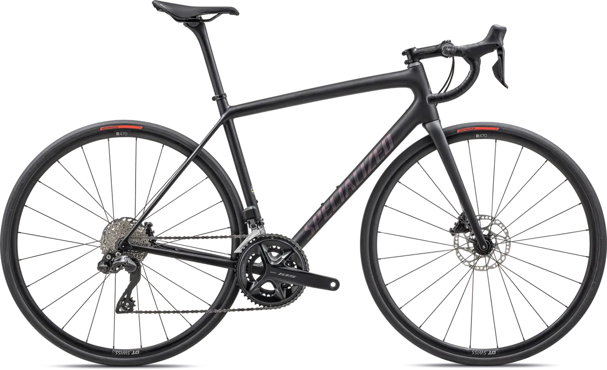 Aethos Comp - Shimano 105 Di2 - Satin Carbon/Abalone over Carbon / 49
