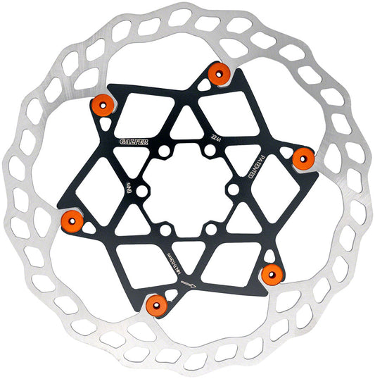 Galfer Floating Wave Disc Brake Rotor - 180mm x 2.0mm 6-Bolt Orange