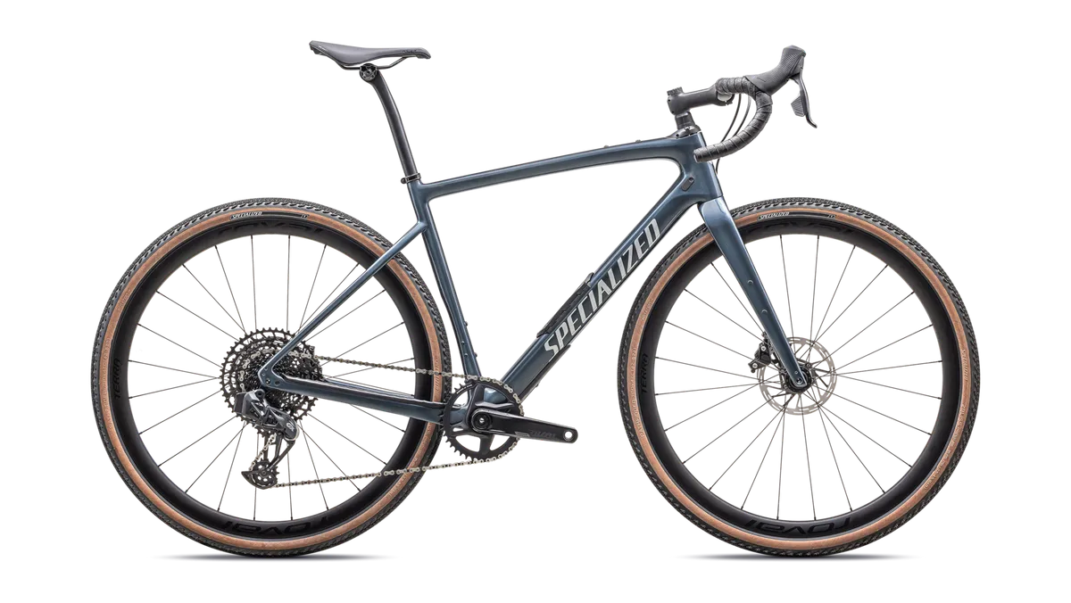 Diverge Expert Carbon - SRAM Rival eTAP AXS / GX Eagle AXS - Cast Blue Metallic / Silver Dust / 49