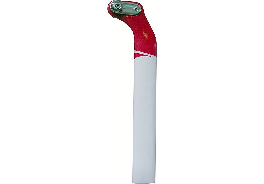Specialized transition transition pro setback seatpost 450mm wht/red