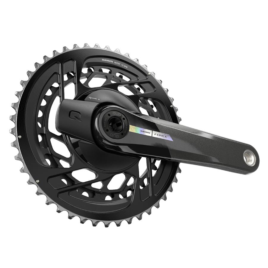 SRAM Force D2 2x Power Meter Crankset Speed: 12 Spindle: 28.99mm BCD: Direct Mount 48/35 DUB 167.5mm Black Road Disc