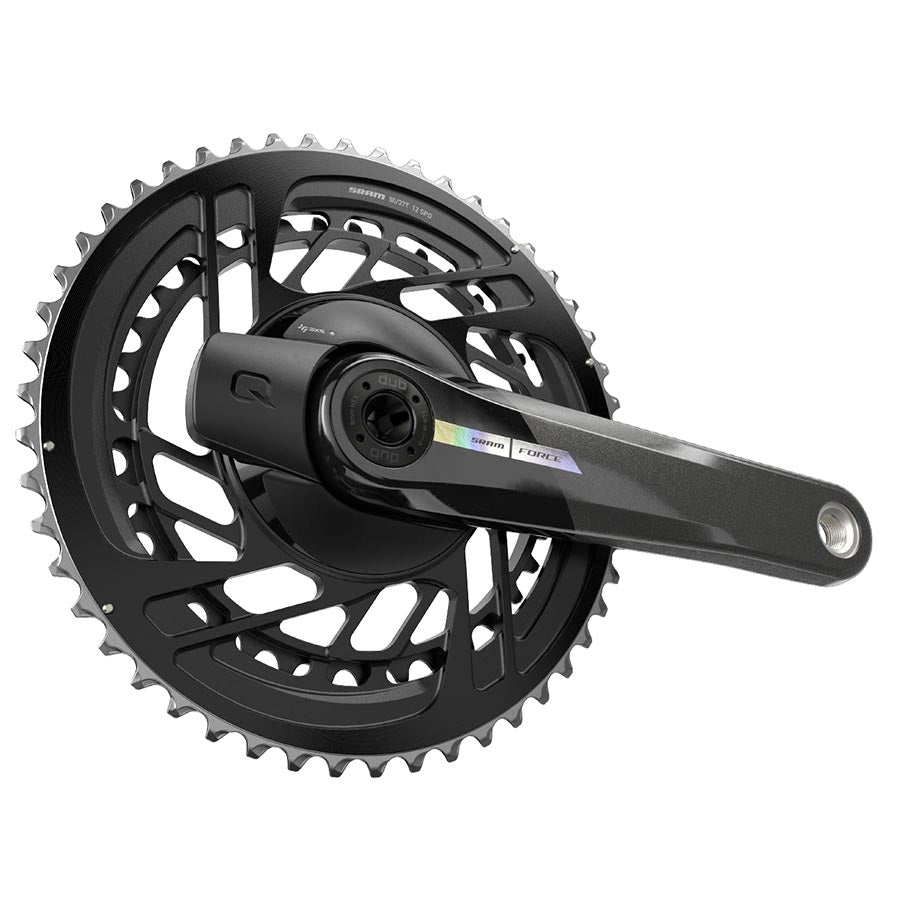 SRAM Force D2 2x Power Meter Crankset Speed: 12 Spindle: 28.99mm BCD: Direct Mount 50/37 DUB 167.5mm Black Road Disc