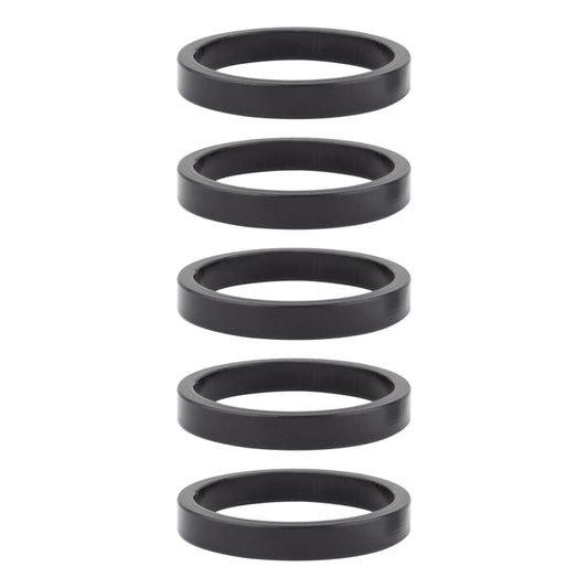 Wheels Manufacturing Aluminum Headset Spacer - 1-1/8" 5mm Black 5-pack