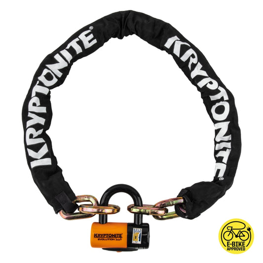 Kryptonite New York Cinch Ring Chain 1213 Evolution Disc Lock 4.25 130cm