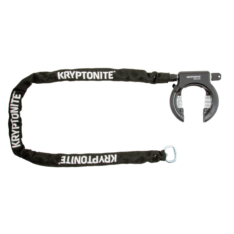 Kryptonite Ring Wheel Lock with Plug-In Chain - 5.5mm 120cm Chain Black