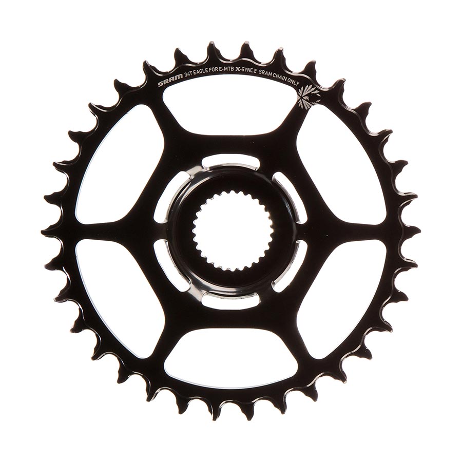 SRAM 34t Bosch Direct Mount 11/12-Speed X-Sync2 Eagle Chainring Black