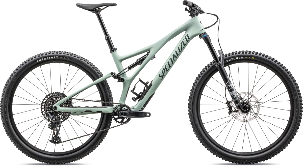 Stumpjumper Comp - SRAM GX Eagle, FOX Rhythm - SATIN WHITE SAGE / DEEP LAKE / S1