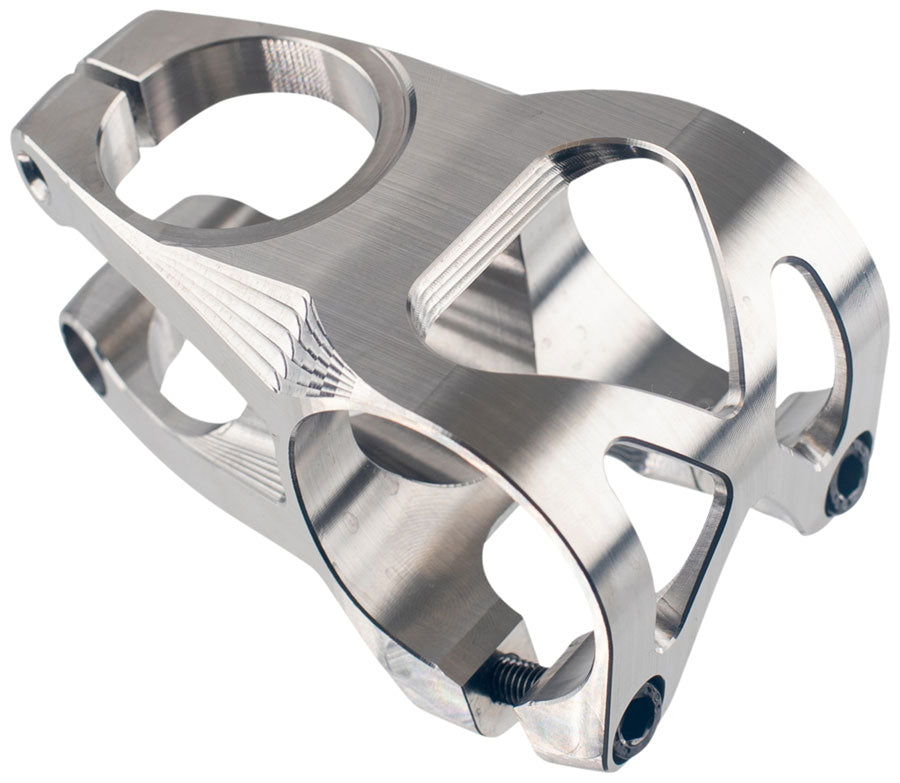 5DEV Titanium 2-Bolt Stem - 40mm 35mm Clamp 31.8 w/Included Shims 0 Degree 1-1/8" Raw Ti