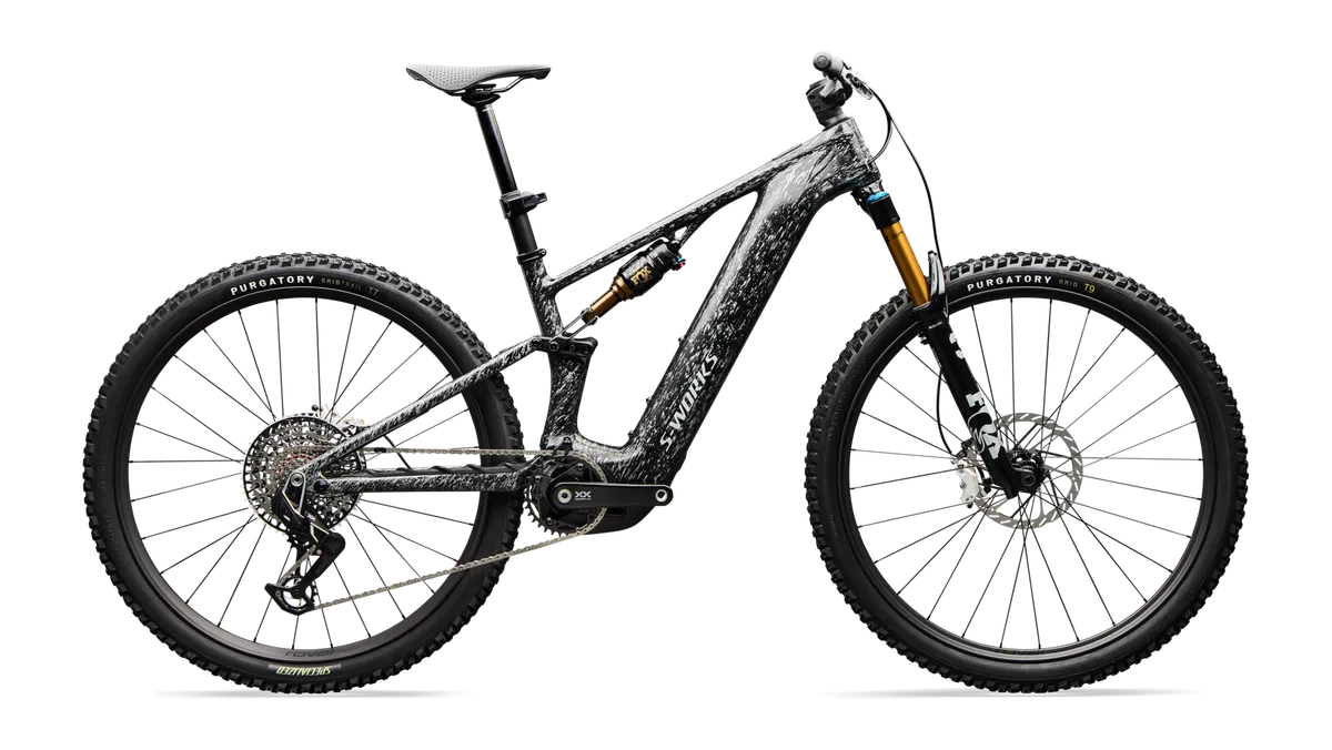 S-Works Turbo Levo R - Gloss Silver Speckle Over Carbon / S2