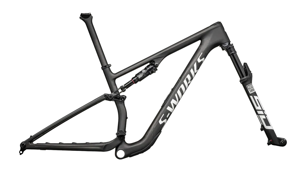 S-Works Epic 8 Frameset - RockShox SIDLuxe Ultimate - Satin Carbon/Metallic White Silver / S