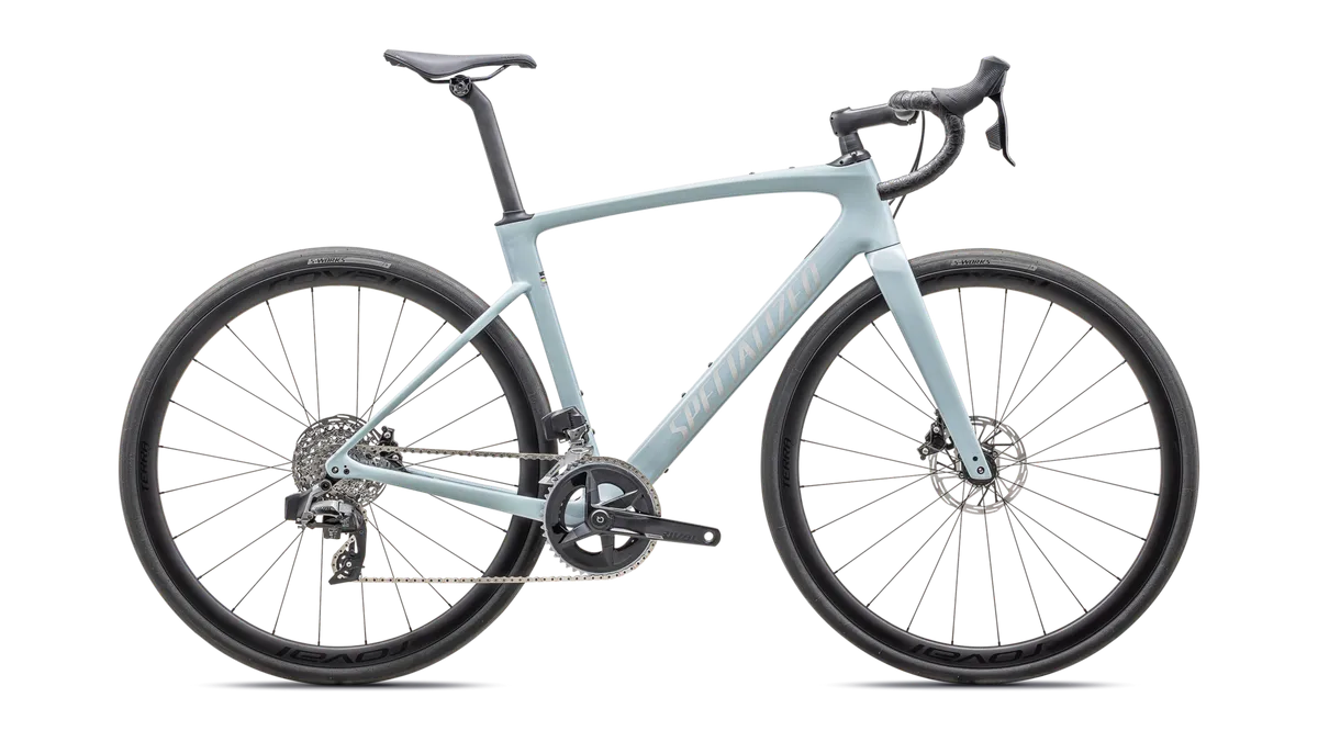 Roubaix SL8 Expert - SRAM Rival eTAP AXS - Gloss Sea Foam / Violet / Pearl / 44