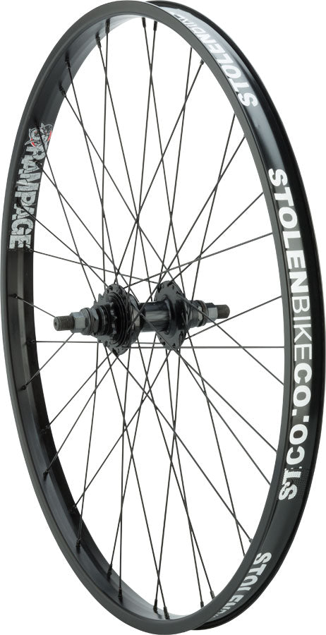 Stolen Rampage Rear Wheel - 26" 14 x 110mm Rim Brake Cassette Black Clincher